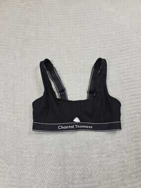 Chantal Thomass Bathing Suit Top Womens 34 Black Ribbed